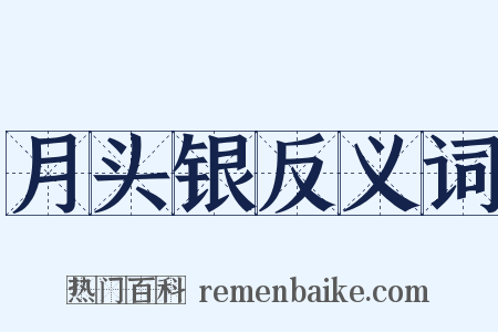 月头银反义词是什么意思的图片
